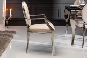 Dizajnová stolička s opierkami Rococo II béžová