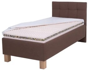 Čalúnená posteľ s matracom a úložným priestorom MARIA ONE 90x200 cm hnedá