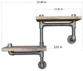Nástenná polica BORURAF 30x55 cm smrek