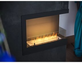 InFire - Rohový BIO krb 45x60 cm 3kW čierna