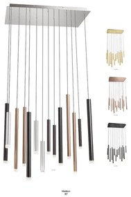 Redo 01-2055 - LED Luster na lanku MADISON 14xLED/4W/230V meď