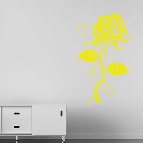 Veselá Stena Samolepka na stenu na stenu Rozkvitajúca ruža Farba: černá