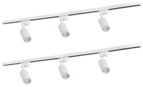 Bodové svietidlo do lištového systému PARIS 6xGU10/10W/230V +2x1 m lištový systém