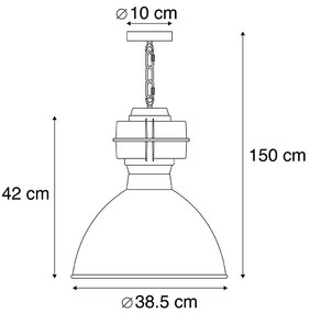Inteligentné priemyselné závesné svietidlo čierne vrátane A60 WiFi 38,5 cm - Sicko