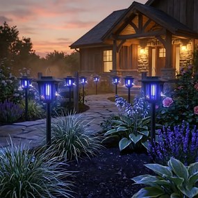 Bluegarden Bluegarden, LED solárna lampa proti hmyzu 15x15x27 cm J-22, čierna, OGR-02107