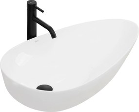 Keramické umývadlo na dosku REA GRETA WHITE 77x42,5 cm biele