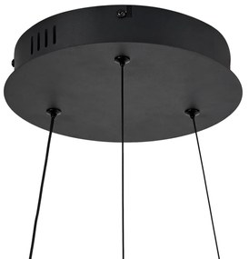 Moderné závesné svietidlo čierne 59cm vrátane LED 3-krokového stmievania - Anello Chandelier