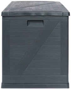 WOOD záhradný plastový úložný box 420 L, grafit