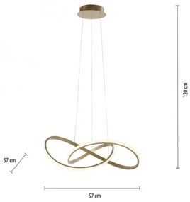 Leuchten Direkt 15402-60 - LED Stmievateľný luster na lanku MARIA LED/25W/230V