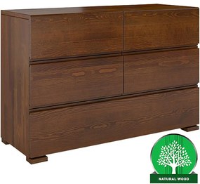 Komoda drevená borovica 5s Skandica Vestre Orech