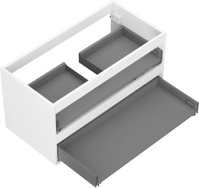 Mexen Box-A, závesná skrinka 90 cm, 2 zásuvky, biela matná, 91AX0-0900-470-2-01