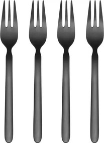 Čierne antikoro dezertné vidličky v súprave 4 ks pre 4 osoby Stella – Blomus