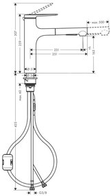 Hansgrohe Zesis M33, drezová batéria 160, s výsuvnou spŕškou, čierna matná, 74801670