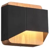 ARINO S | Nástenná čierno-drevená LED lampa