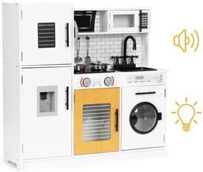Veľká drevená kuchynka pre deti + zvuky svetiel ECOTOYS