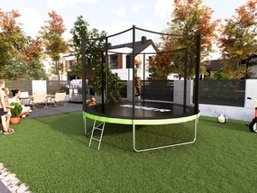 Záhradná trampolína pre deti ,ochranná sieť, stabilná konštrukcia 8FT Ø 252 cm