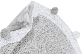 Lorena Canals, Ručne tkaný kusový koberec Bubbly Light Grey, 120x120 (priemer) kruh, šedá, obývacia izba