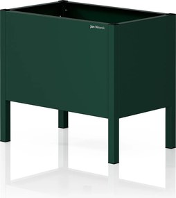 Malý kovový obal na kvetináč vo fľaškovo zelenej farbe: DAISY 400 x 350 x 250 mm