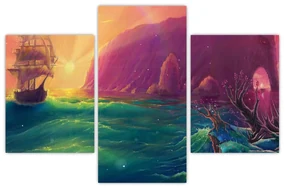 Obraz - Olejomaľba, Plavba do fantastickej ríše (90x60 cm)