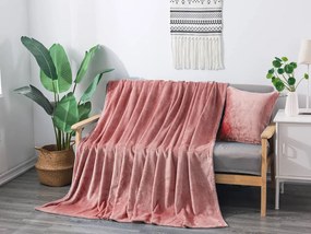 XPOSE® Detská mikroplyšová deka Exclusive - staroružová 130x180 cm