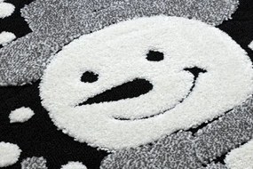 Koberec JOY Snowman čierny / krém