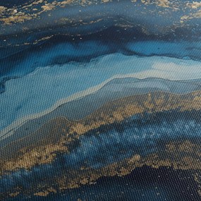 Obraz - Modrá mramorová abstrakcia (120x50 cm)