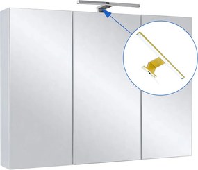 Comodo Zrkadlová skrinka Ticino 80 ZS LED-G s osvetlením Any LED 30 G, zlatá