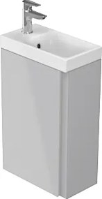 Cersanit Moduo, závesná umývadlová skrinka 39x21,5x66 cm + umývadlo 40cm, šedá lesklá, S801-217-DSM