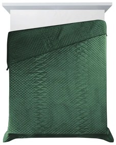 Dekorstudio Zamatový prehoz na posteľ LUIZ3 v tmavo zelenej farbe Rozmer prehozu (šírka x dĺžka): 220x240cm