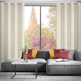 ZÁVES NA KRÚŽKOCH ADELINA 140X250 CM KRÉMOVÁ