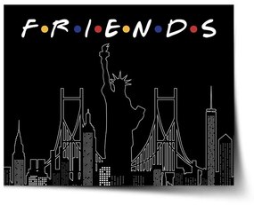 Sablio Plagát Seriál Priatelia FRIENDS Obrysy - 90x60 cm