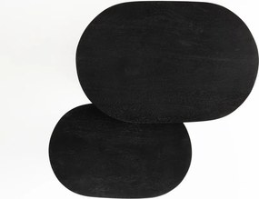 Odkladacie stolíky v súprave 2 ks s doskou z mangového dreva 37x56 cm Bela – White Label