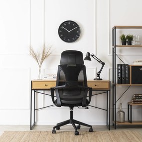 Písací stôl so zásuvkami Rex 123 cm dub Craft zlatý/čierny
