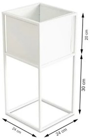 Stojan na kvety 50x24 cm biela