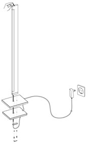 Eglo 99296 - LED Stmievateľná stojacia lampa CAMACHO LED/22W/230V