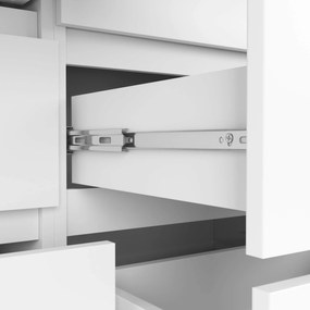 Komoda Kuba 120 cm 8 zásuviek biela