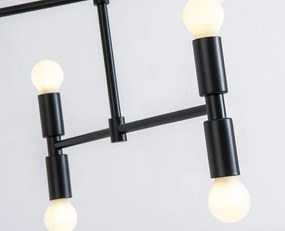 Toolight - Závesné svietidlo 12xE27 60W, čierna, OSW-05321