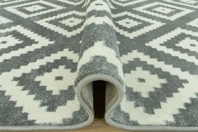 Koberec Rainbow 11212/190 romby biely / sivy