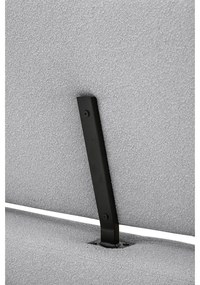 Sivá čalúnená dvojlôžková posteľ s roštom 180x200 cm Odette – Scandic