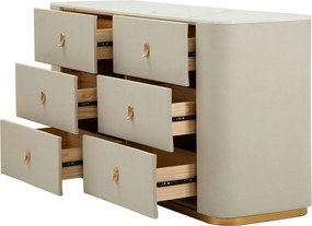 Dizajnová komoda Ondelette 140 cm krémová