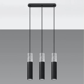 Závesná lampa Pennala 3 čierna