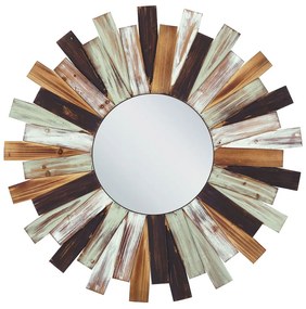 Okrúhle nástenné zrkadlo ø 75 cm viacfarebné TAMPICO Beliani