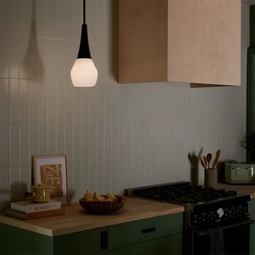 Kichler KL-DEELA-P-BK - Závesné svietidlo na tyči DEELA 1xE27/60W/230V priemer 17,8 cm čierna