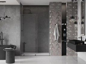 Mexen Velar, posuvné dvere do otvoru 150x200 cm, 8mm číre sklo, grafitová matná, 871-150-000-01-66
