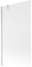 Mexen Next, 1-krídlová vaňová zástena 100 x 150 cm, 6mm sklo námraza, oceľová, 895-090-000-00-30-97