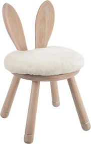 Drevená stolička pre deti Rabbit - 34 * 34 * 55 cm