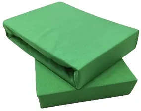 Posteľná plachta jersey zelená kiwi TiaHome - 90x200cm