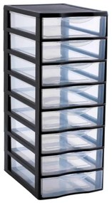 Úložný box s 8 zásuvkami, antracit, OFFICEMIX A4 8A