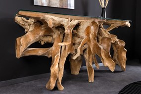 Konzolový regál ROOT 150 cm z teakového dreva