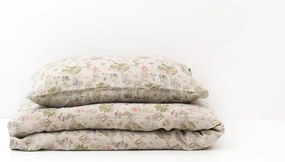 Detské béžové ľanové obliečky Linen Tales Botany, 70 x 100 cm